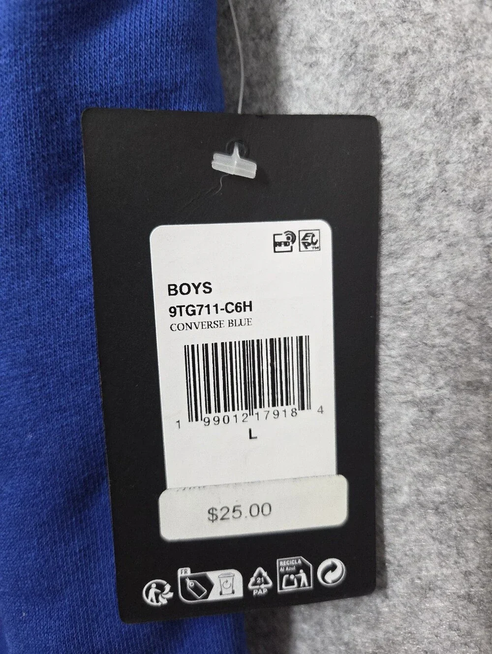 Converse Royal Blue Kids' Fleece Joggers Large Nwt